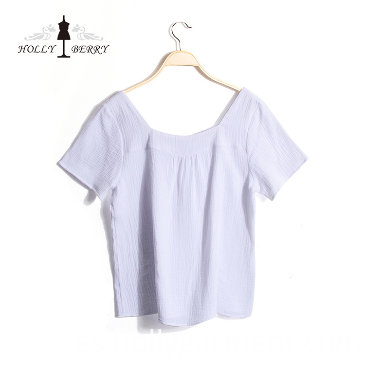 Blusa tejida de moda Woven Fashion Blouse